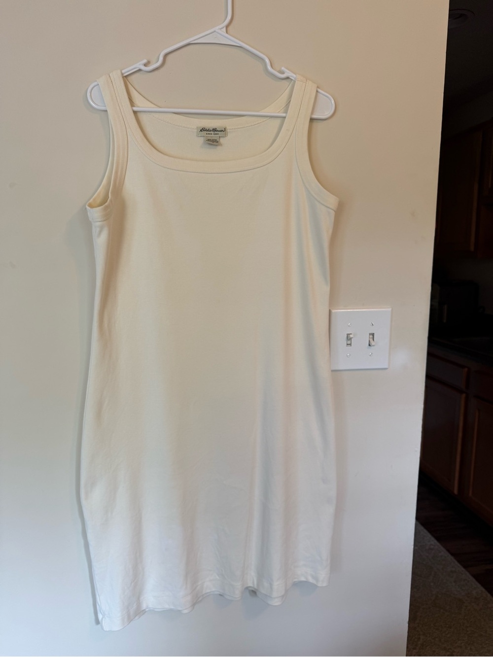 Eddie Bauer Cream Midi Tank Dress